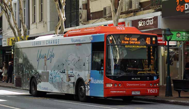 Brisbane Transport MAN 18.310 CNG Volgren CR228L T1523 Downtown Loop